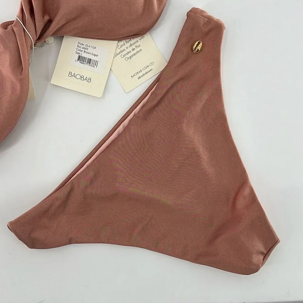 NWT Baobab Womens Brown Sugar Ola Top & Bottom Set Large
